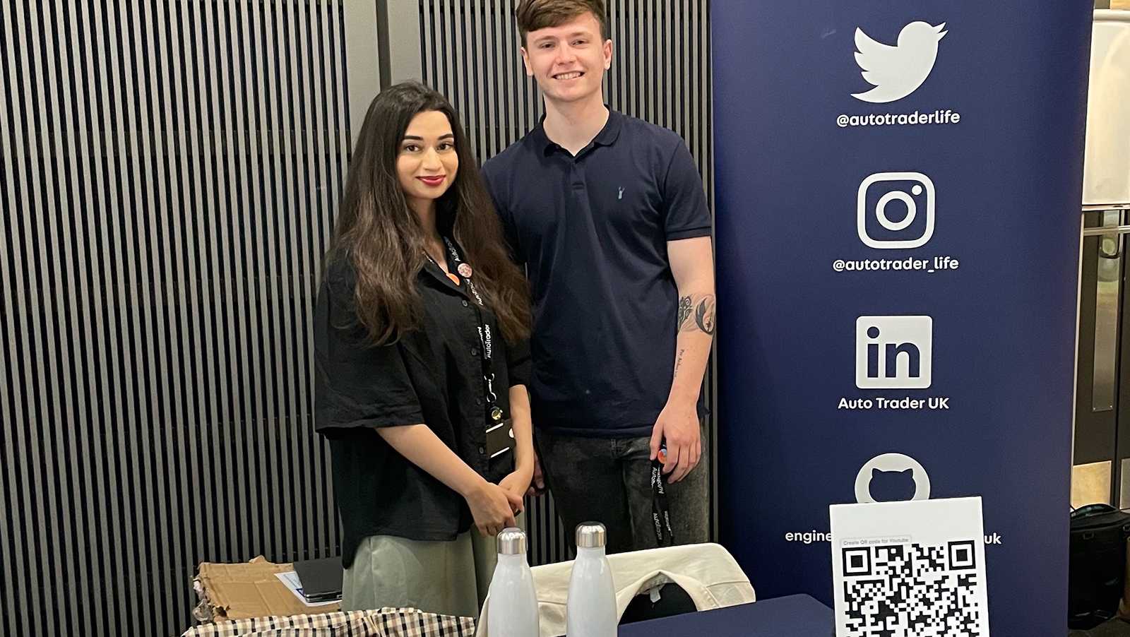 Eniya and Ryan delivering a talk at the Festival of Apprenticeships Eniya and Ryan delivering a talk at the Festival of Apprenticeships
